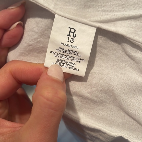 R13 white leather jacket, size XS - Picture 5 of 5